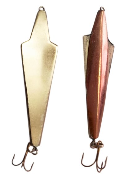 Блесна зимняя Бор Плюс двусторонняя 9 с подвес. тр. ник/медь