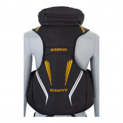 Жилет страховочный SJ61, чёрное золото, накладные карманы, р-р XL