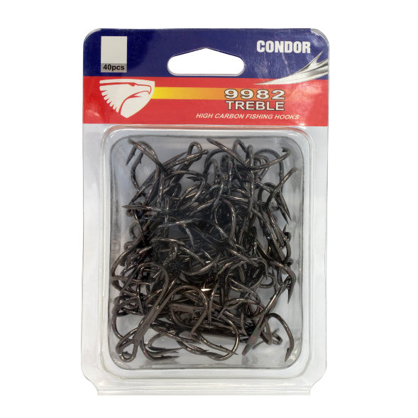 Крючок-тройник Condor TREBLE HOOK №7/0 BN 20 шт/упак